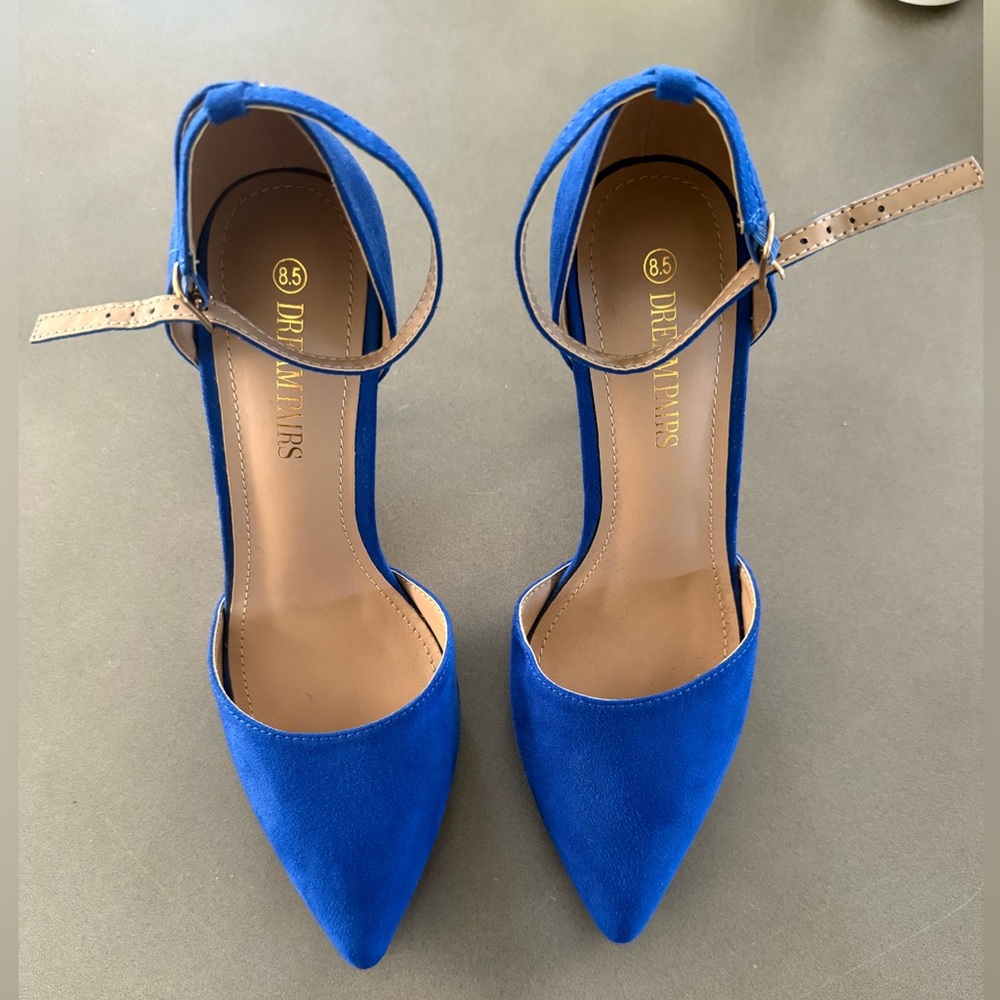 NWOB - Women's Oppointed-Lacey Pointed Toe Ankle Strap High Heel Stiletto Pumps